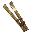 Paire de skis sombres jetables