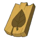 Carte en bois : Feuille