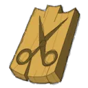 Carte en bois : Ciseaux