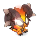 Hampe en bois ignifugé